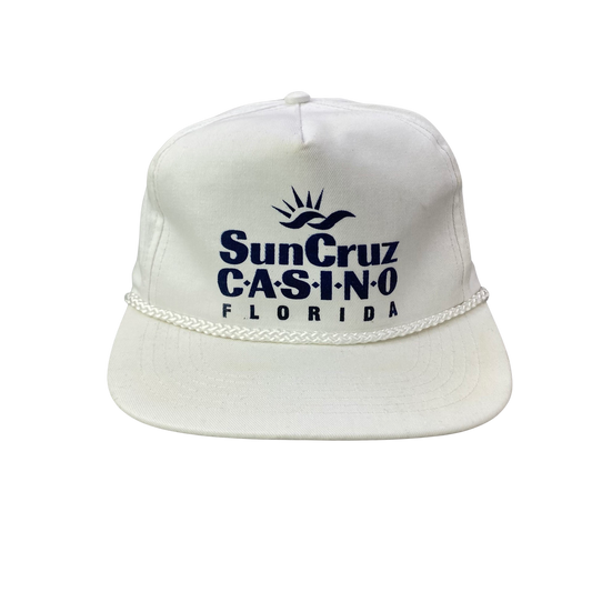 Vintage 90s Cord Rope Hat - Sun Cruz Casino Florida