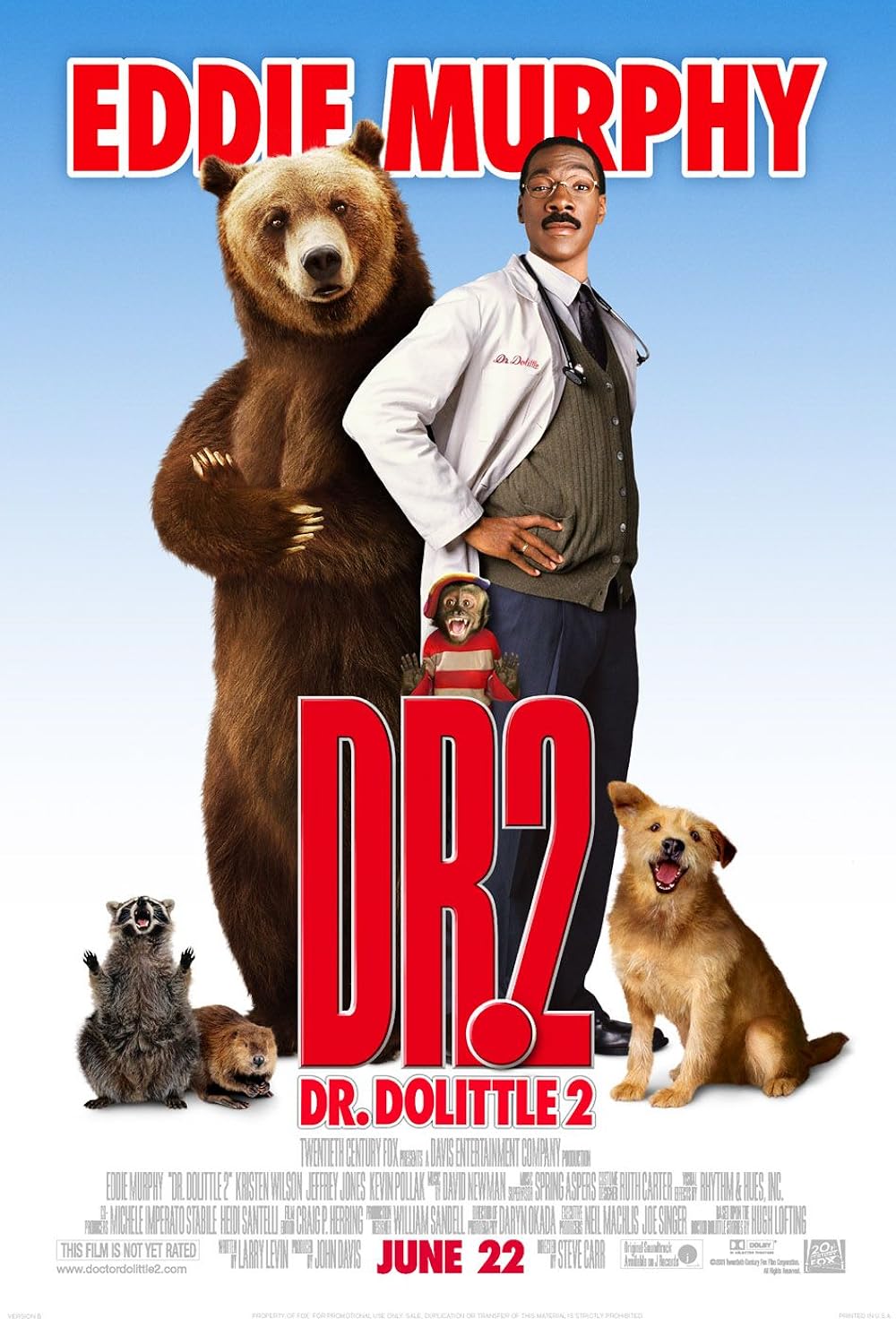 Vintage 2000s Dr. Dolittle 2 (2001) Eddie Murphy Movie Promo Hat - A
