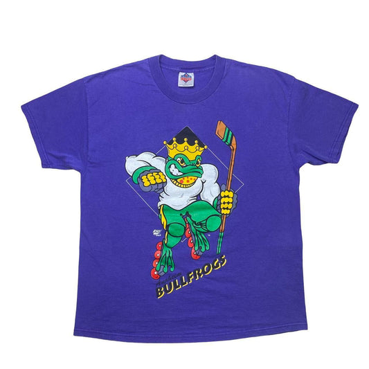 Vintage 90s Anaheim Bullfrogs Roller Hockey International RHI inline hockey shirt