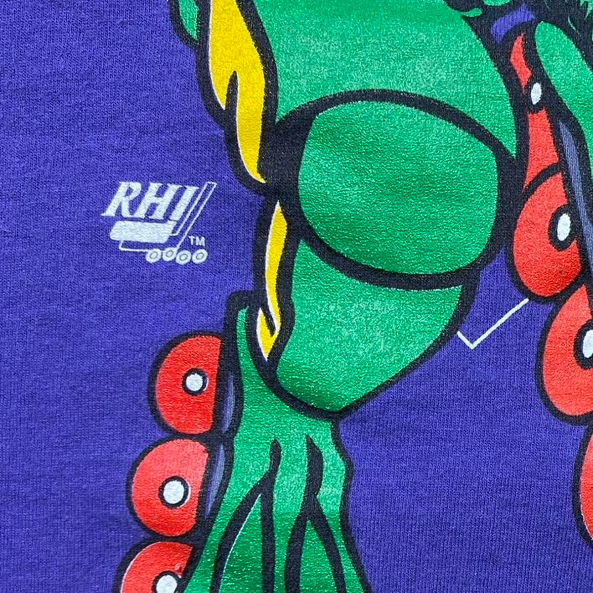 Vintage 90s Anaheim Bullfrogs Roller Hockey International RHI inline hockey shirt
