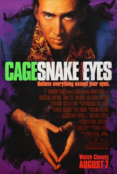 Vintage 90s 1998 Snake Eyes - Nicholas Cage Movie Promo Hat