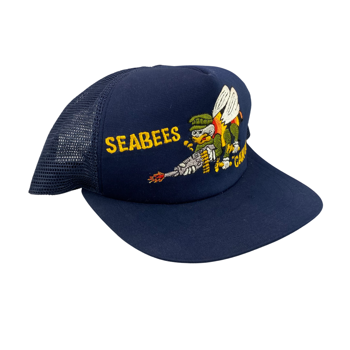 Vintage 80s US Navy Seabees Can Do - Military Hat