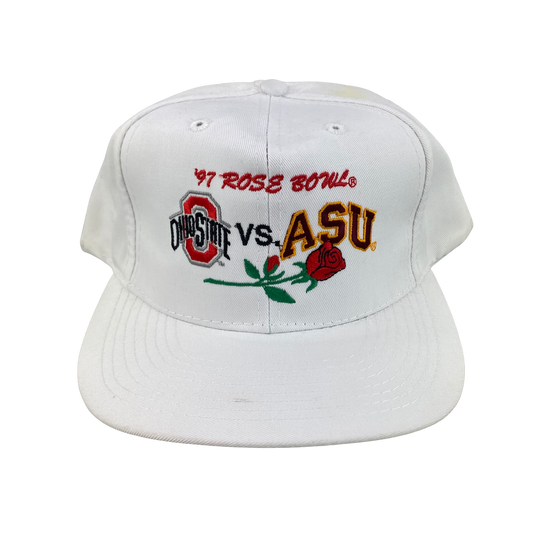 Vintage 90s Ohio St Buckeyes (OSU) vs Arizona St Sun Devils (ASU) Rose Bowl College Football Hat