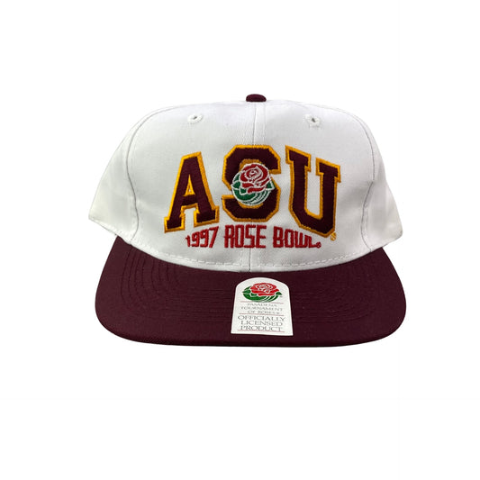 Vintage 90s Arizona St Sun Devils (ASU) 1997 Rose Bowl College Football Hat - with California Headwear tag