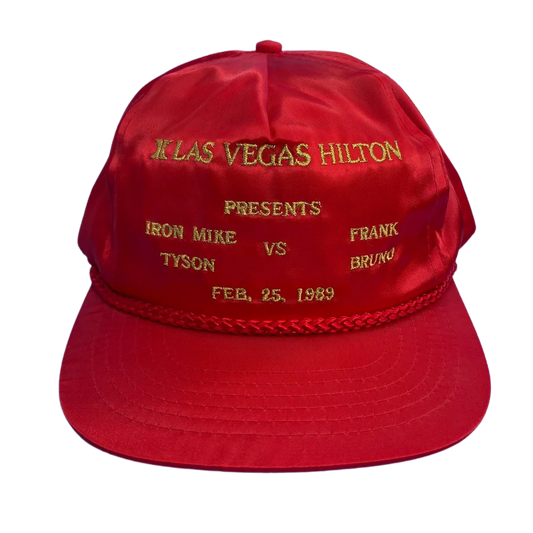 Vintage 90s Mike Tyson vs Frank Bruno Boxing Fight Hat