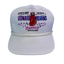 Load image into Gallery viewer, Vintage 90s “The War II” Sugar Ray Leonard vs Thomas “Hitman” Hearns Boxing Fight Hat
