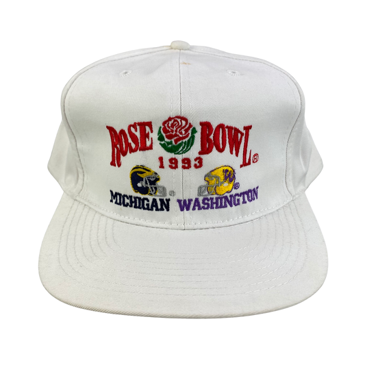 Vintage 90s Michigan Wolverines vs Washington Huskies 1993 Rose Bowl College Football Hat