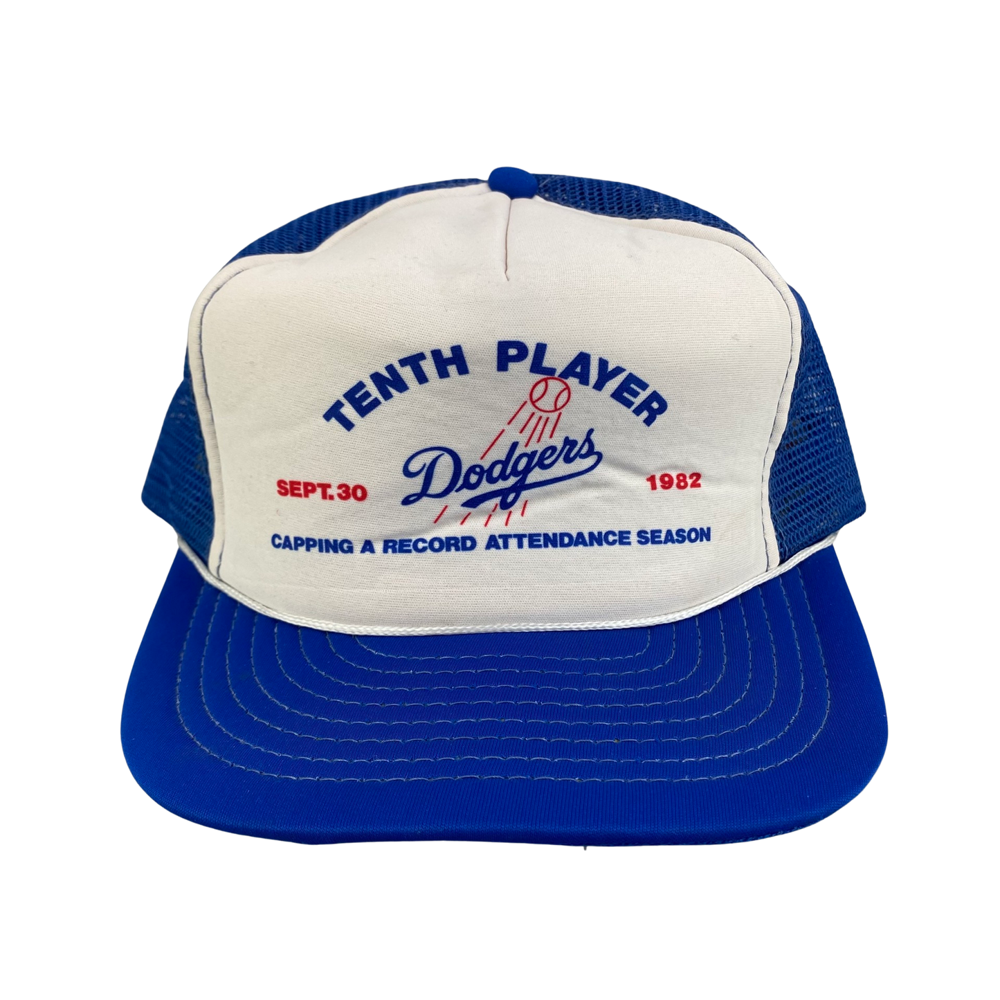 Vintage 80s Los Angeles Dodgers Record Attendance Hat