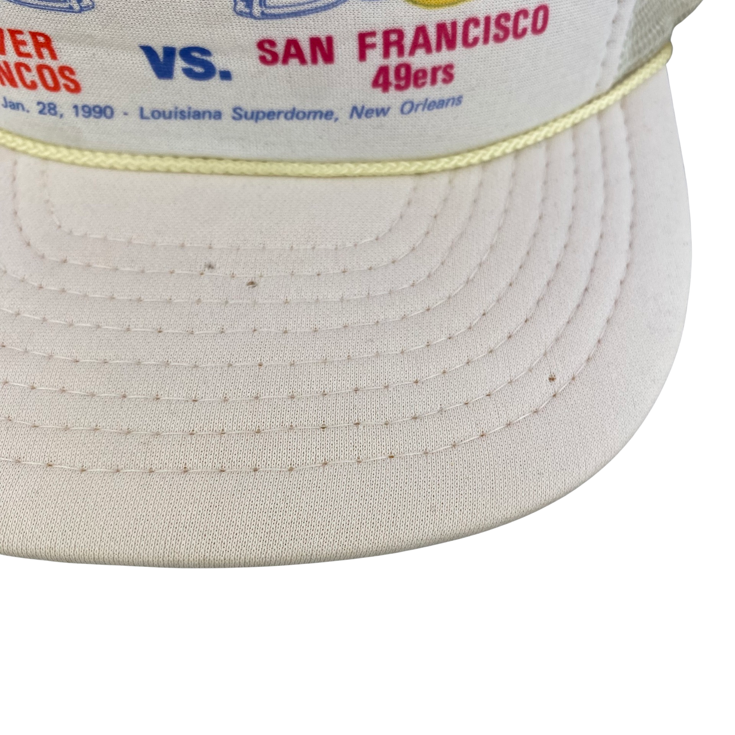 Vintage 90s 1990 Super Bowl XXIV - San Francisco 49ers vs Denver Broncos Hat