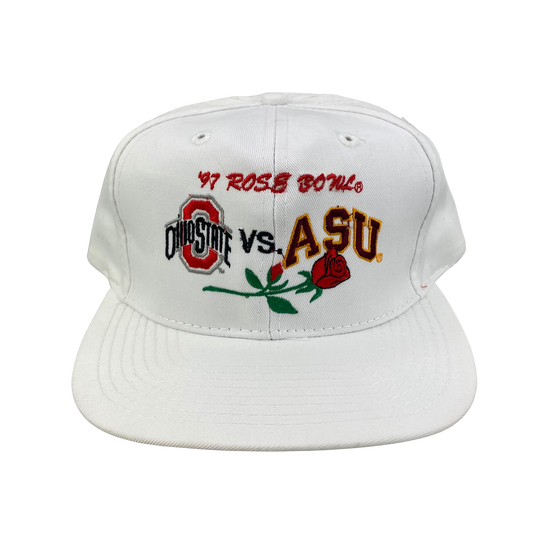 Vintage 90s Ohio St Buckeyes (OSU) vs Arizona St Sun Devils (ASU) Rose Bowl College Football Hat