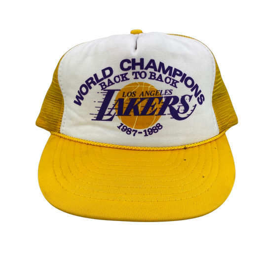 Vintage 80s 1988 LA Lakers World Champions Hat