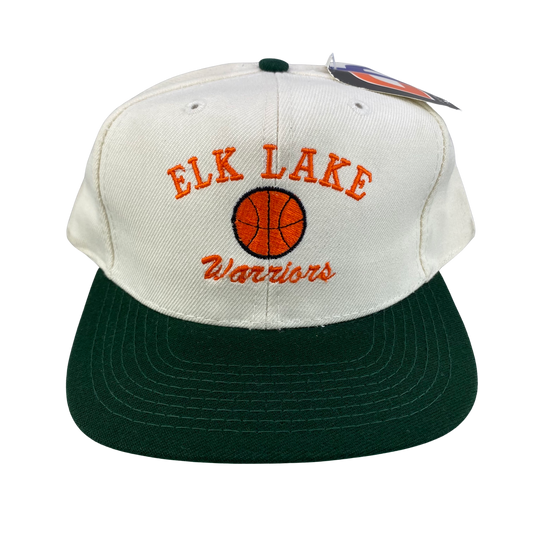 Vintage 90s Elk Lake Warriors High School Basketball Hat