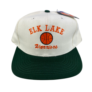 Vintage 90s Elk Lake Warriors High School Basketball Hat