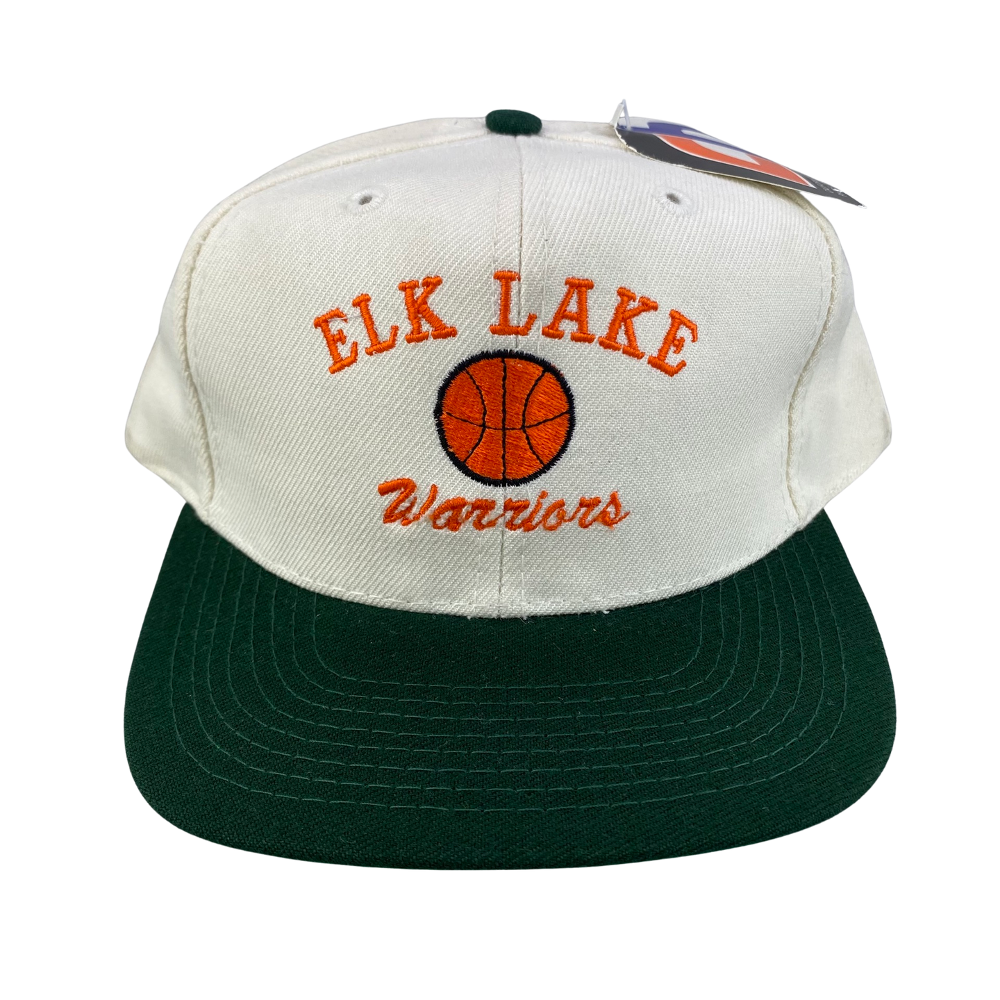 Vintage 90s Elk Lake Warriors High School Basketball Hat