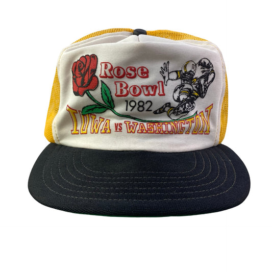 Vintage 80s 1982 Rose Bowl - Iowa vs Washington Huskies College Football Hat