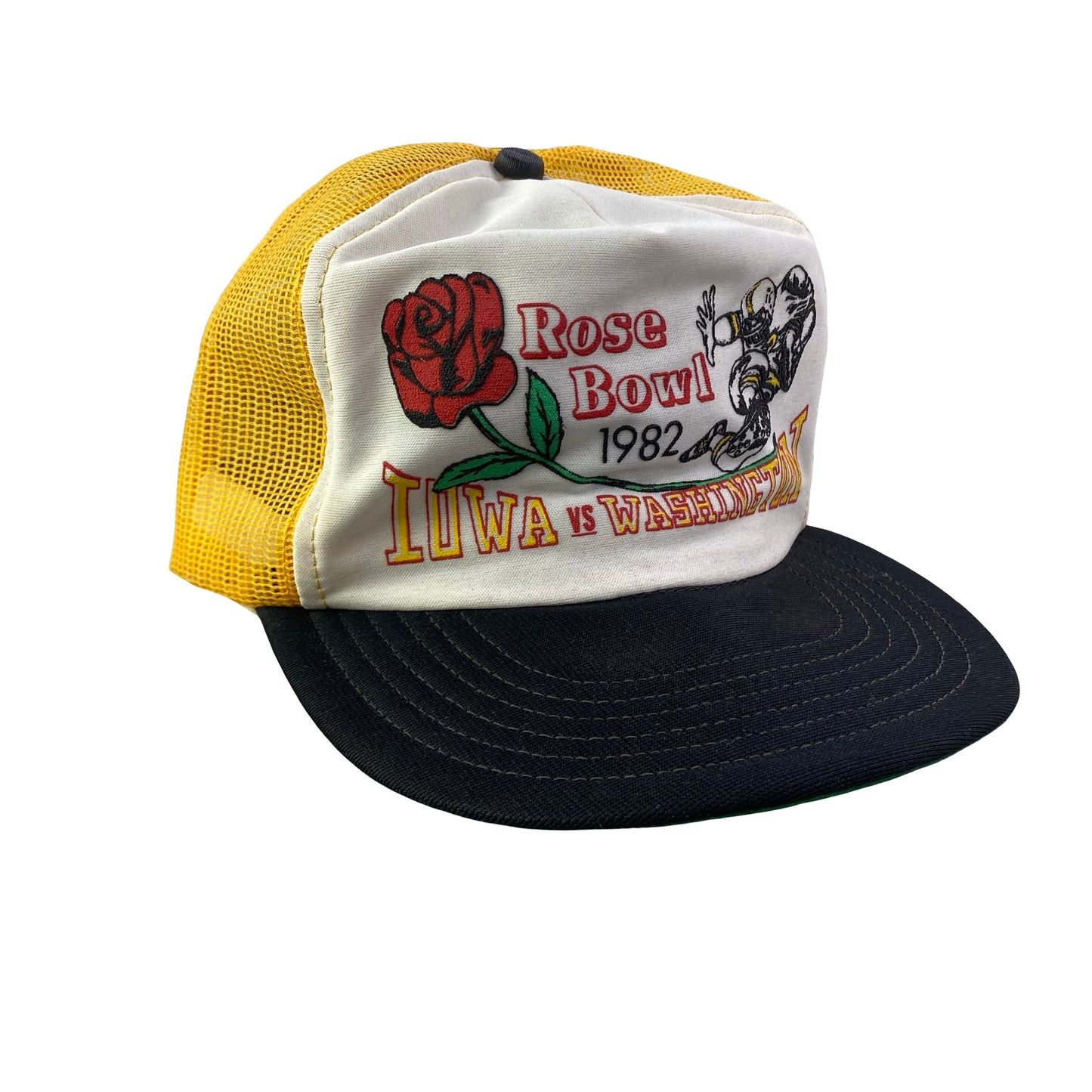 Vintage 80s 1982 Rose Bowl - Iowa vs Washington Huskies College Football Hat