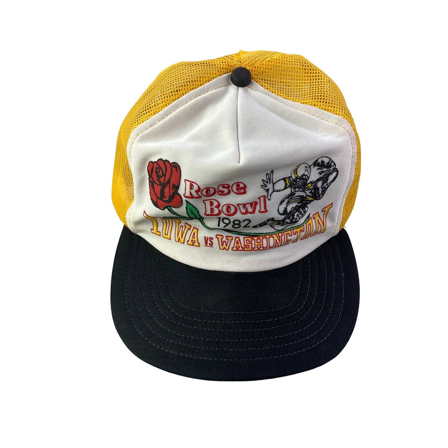 Vintage 80s 1982 Rose Bowl - Iowa vs Washington Huskies College Football Hat