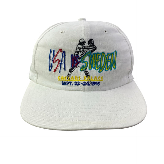 Vintage 90s 1995 Davis Cup x USA vs Sweden Tennis Hat