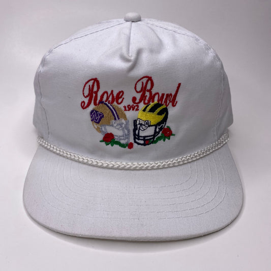 Vintage 90s Rose Bowl - Washington Huskies vs Michigan Wolverines Rose Bowl Hat