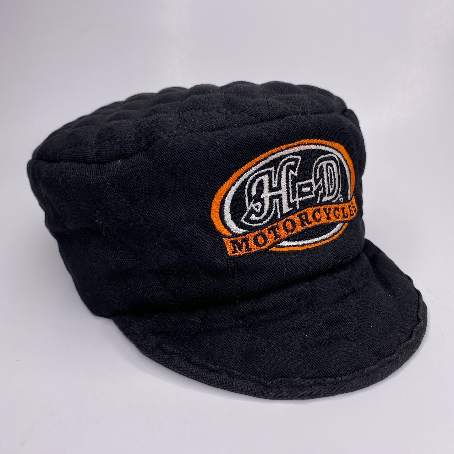 Vintage Harley Davidson Quilted Black Hat