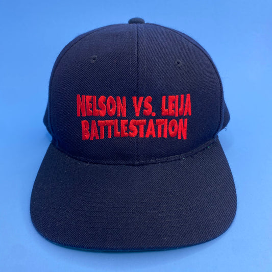 Vintage 90s Azumah Nelson vs Jesse James Leila Super “Battlestation” Boxing Fight Hat