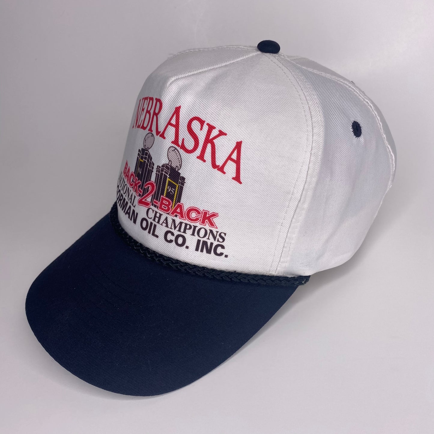 Vintage 90s Nebraska Huskers Back to Back Champions Hat