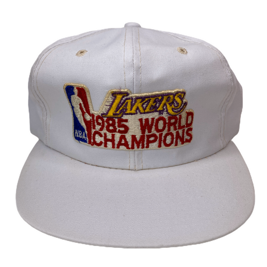 Vintage 1985 Los Angeles Lakers World Champions Hat - B