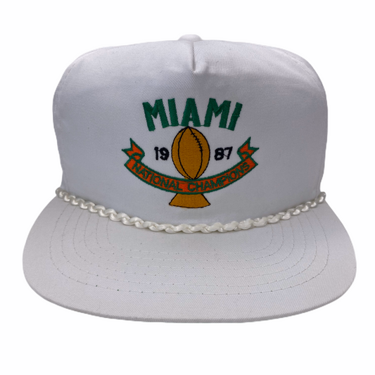 Vintage 1987 Miami Hurricanes National Champions Hat