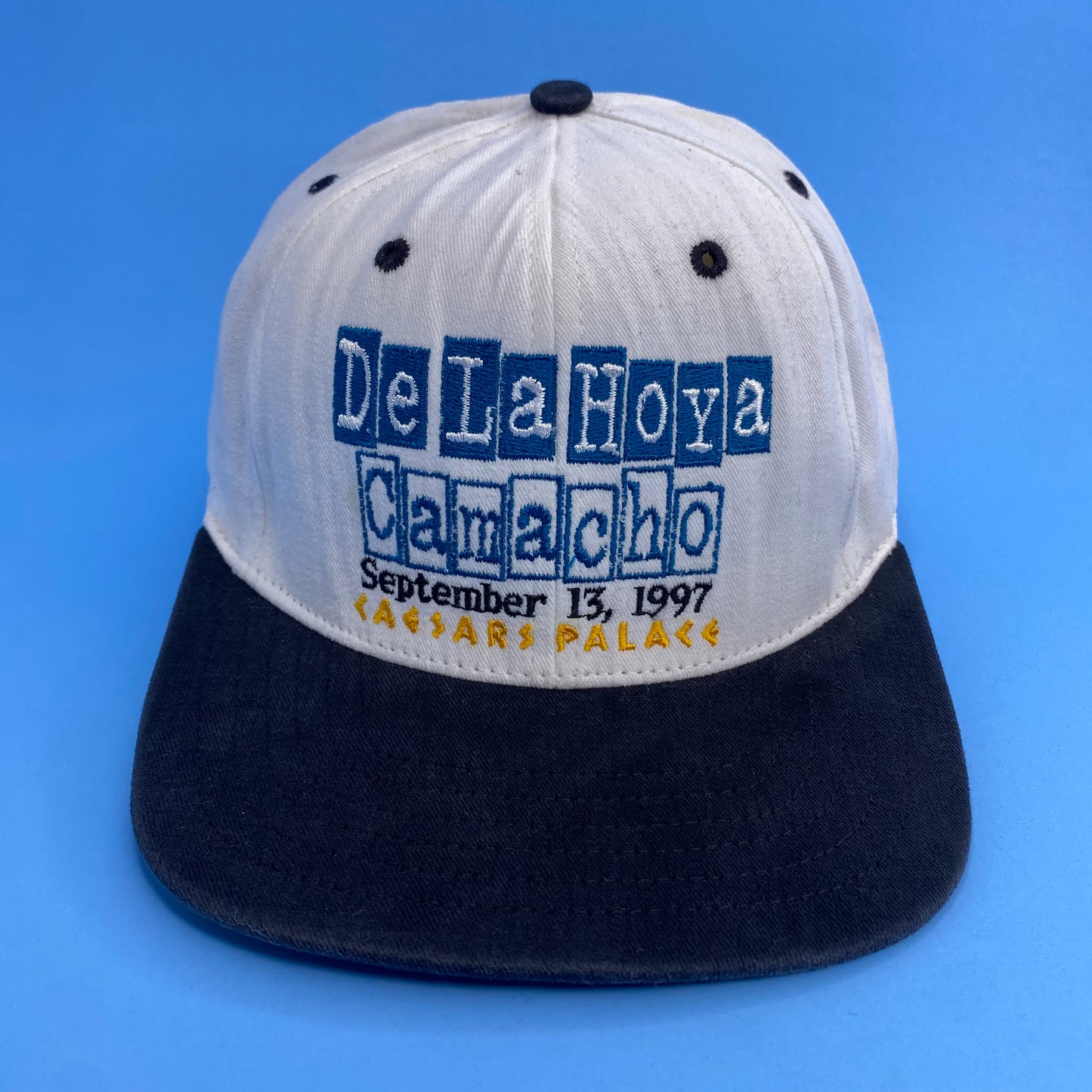 Vintage 90s Oscar de la Hoya vs Hector “Macho” Camacho “Opposites Attack” Boxing Fight Hat