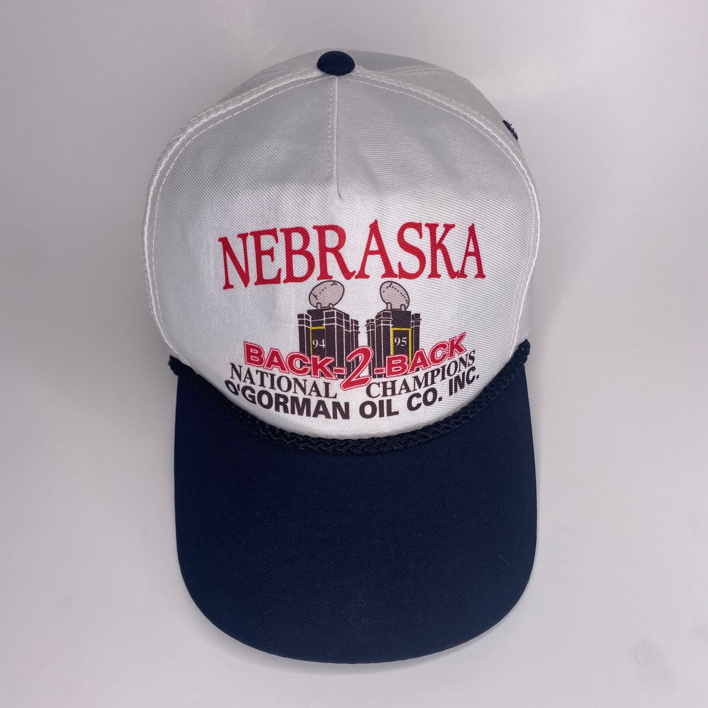 Vintage 90s Nebraska Huskers Back to Back Champions Hat