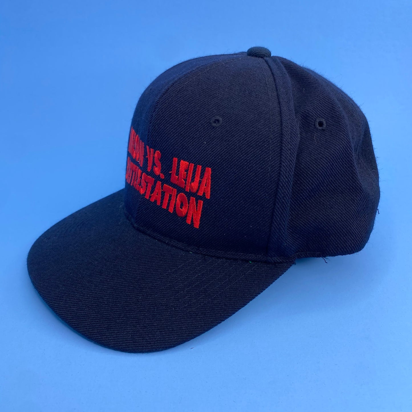 Vintage 90s Azumah Nelson vs Jesse James Leila Super “Battlestation” Boxing Fight Hat