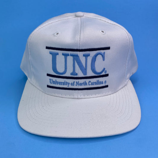 Vintage 90s North Carolina Tar Heels (UNC) Split Bar Hat