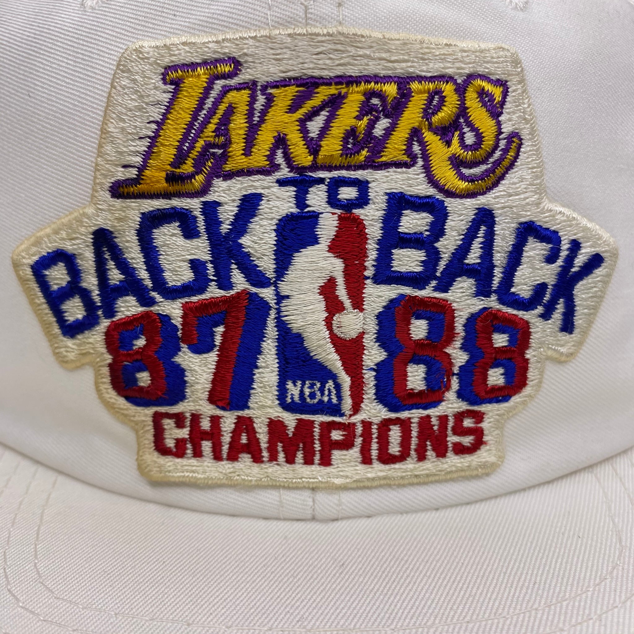 Vintage 1987-1988 Los Angeles Lakers Back to Back Champions Hat