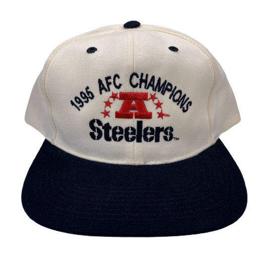 Vintage 1995 Pittsburgh Steelers AFC Champions Hat