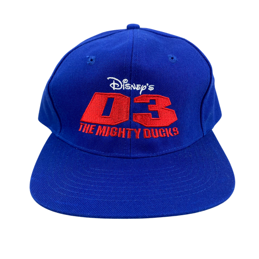 Vintage 90s The Mighty Ducks D3 (1996) Disney Movie Promo Hat