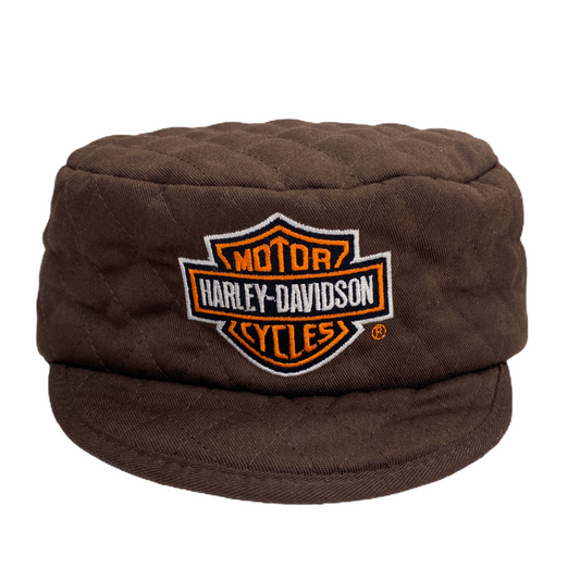 Vintage Harley Davidson Quilted Brown Hat