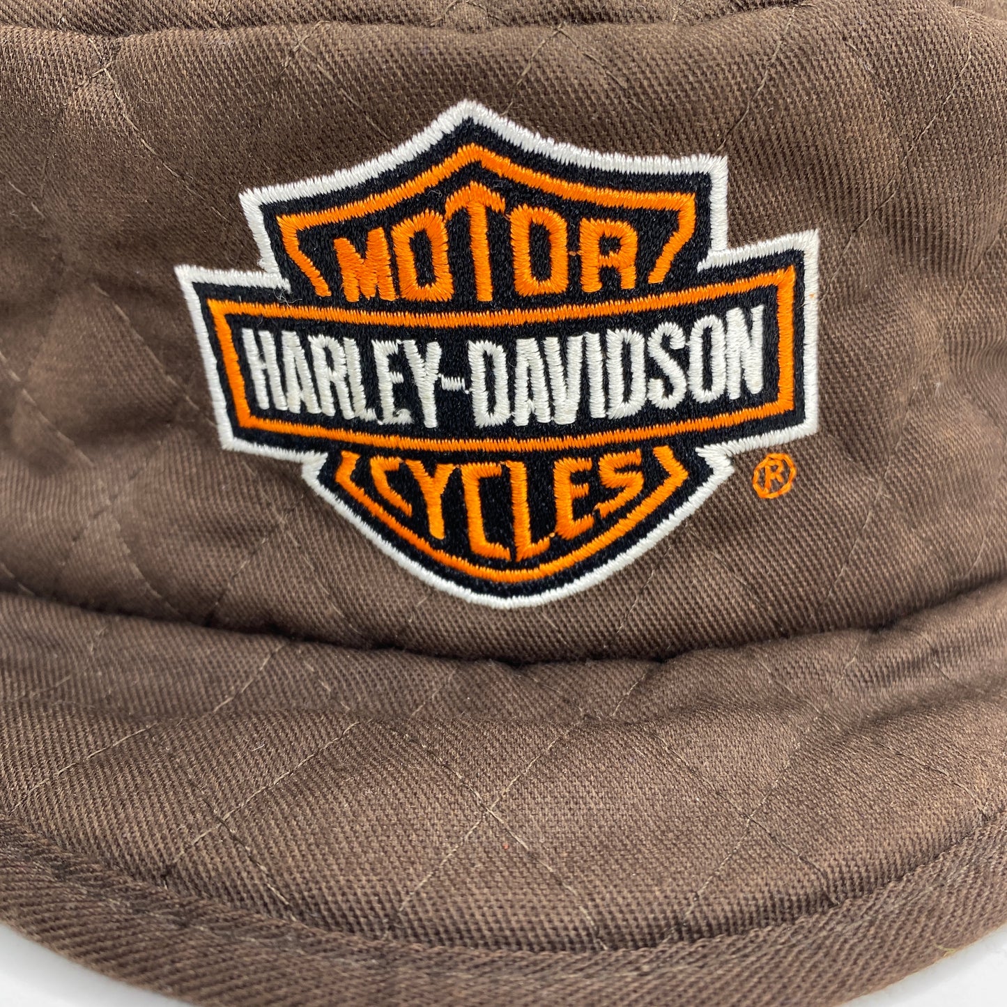 Vintage Harley Davidson Quilted Brown Hat