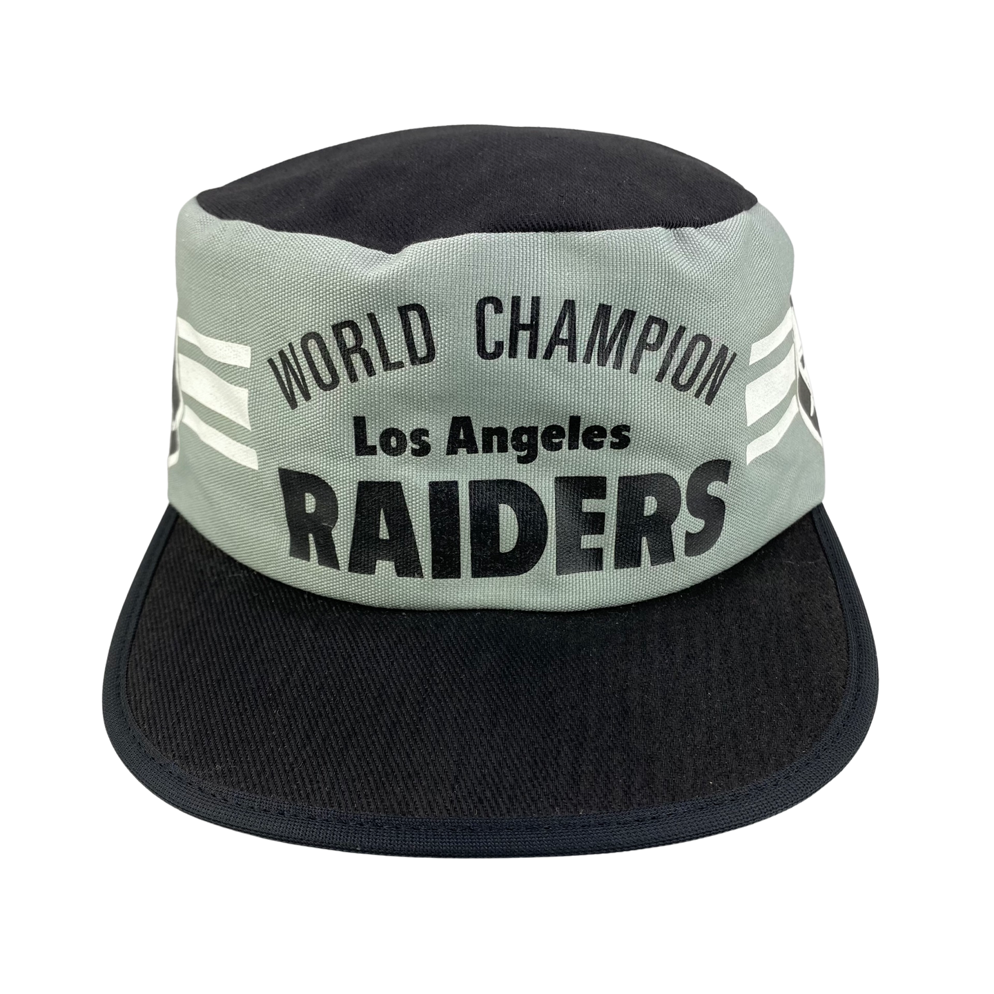 Detailed view of Los Angeles Raiders snapback baseball cap. Photo