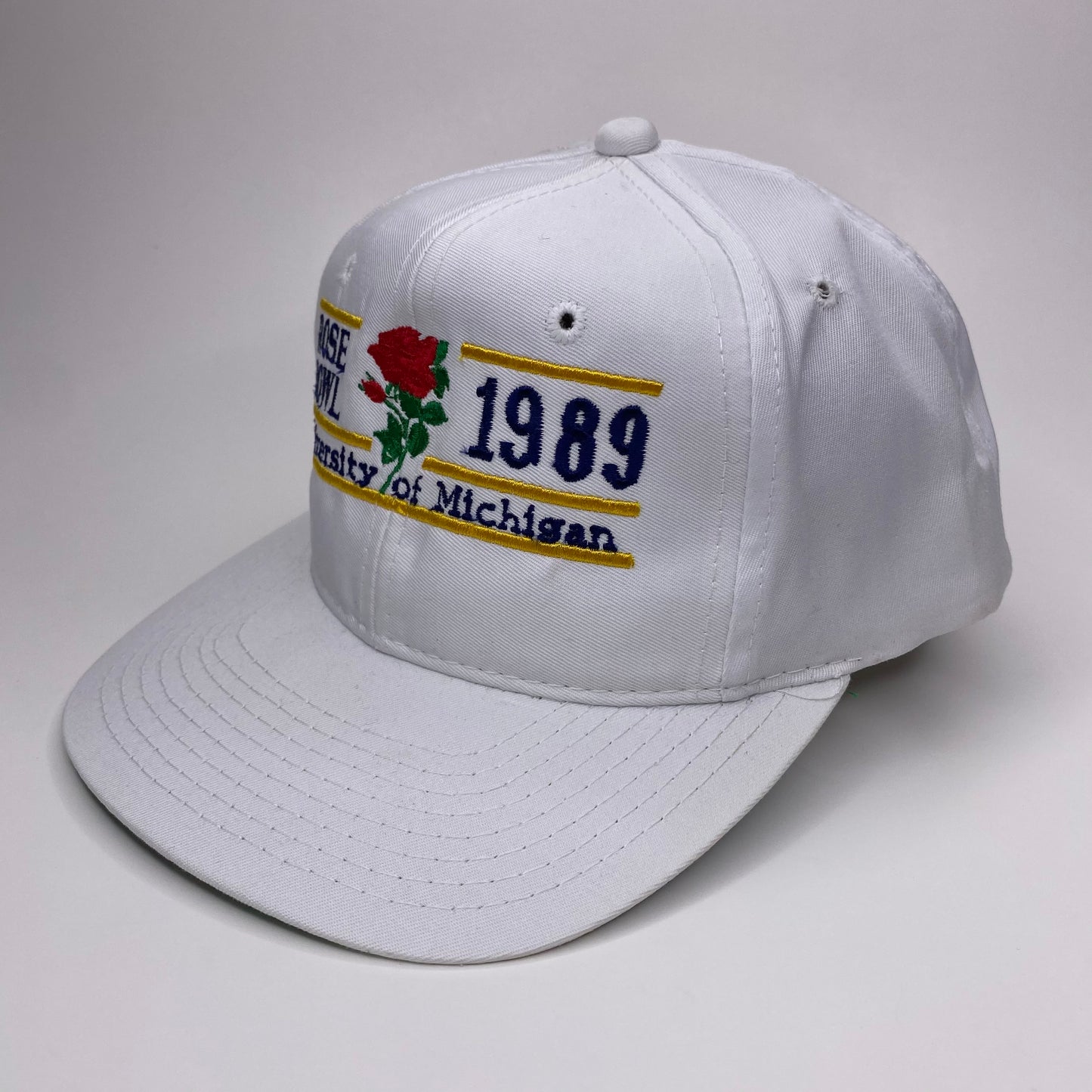 Vintage 80s Michigan Wolverines Rose Bowl Football Hat