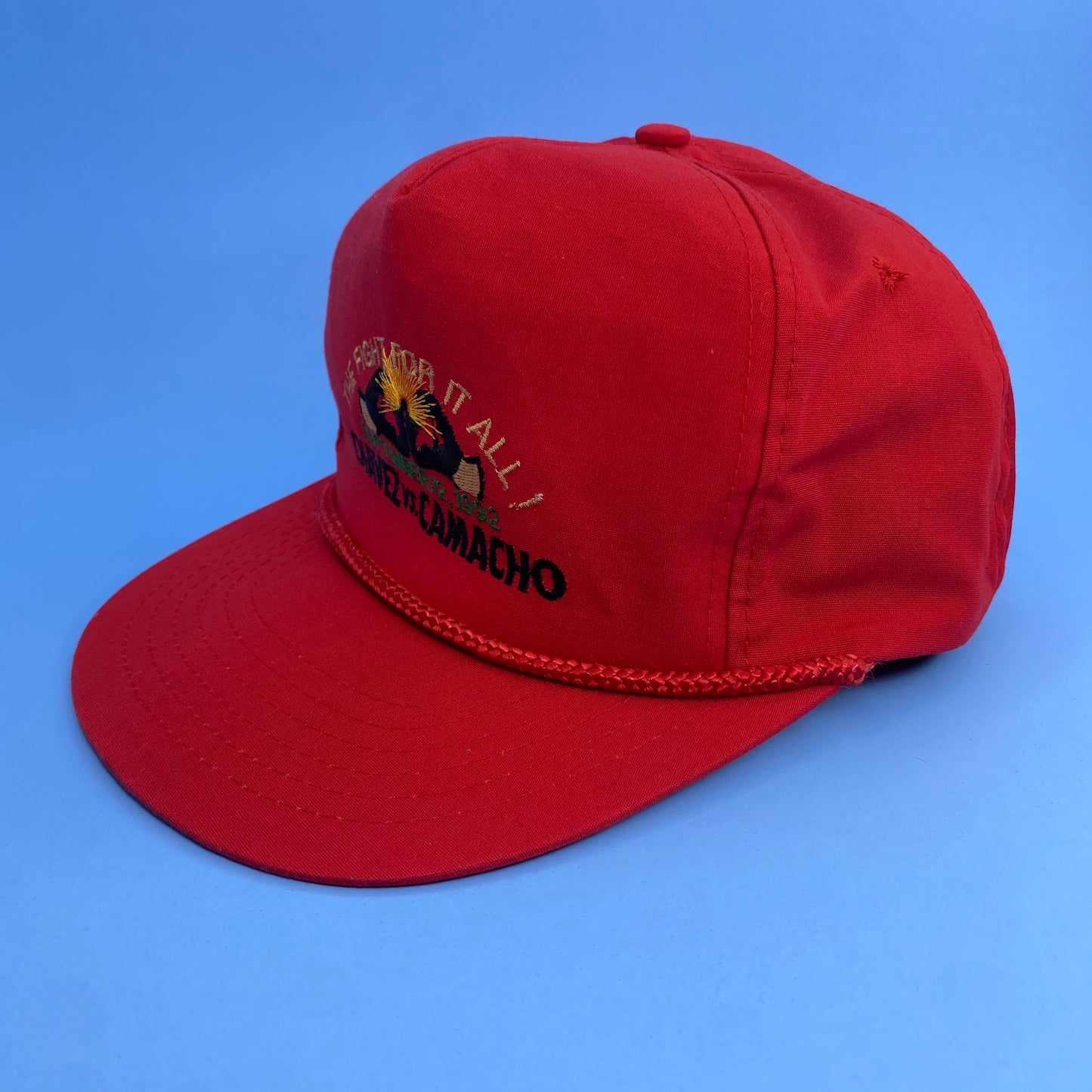 Vintage 1992 Julio Cesar Chavez vs Hector Macho Camacho Boxing Match Hat - B