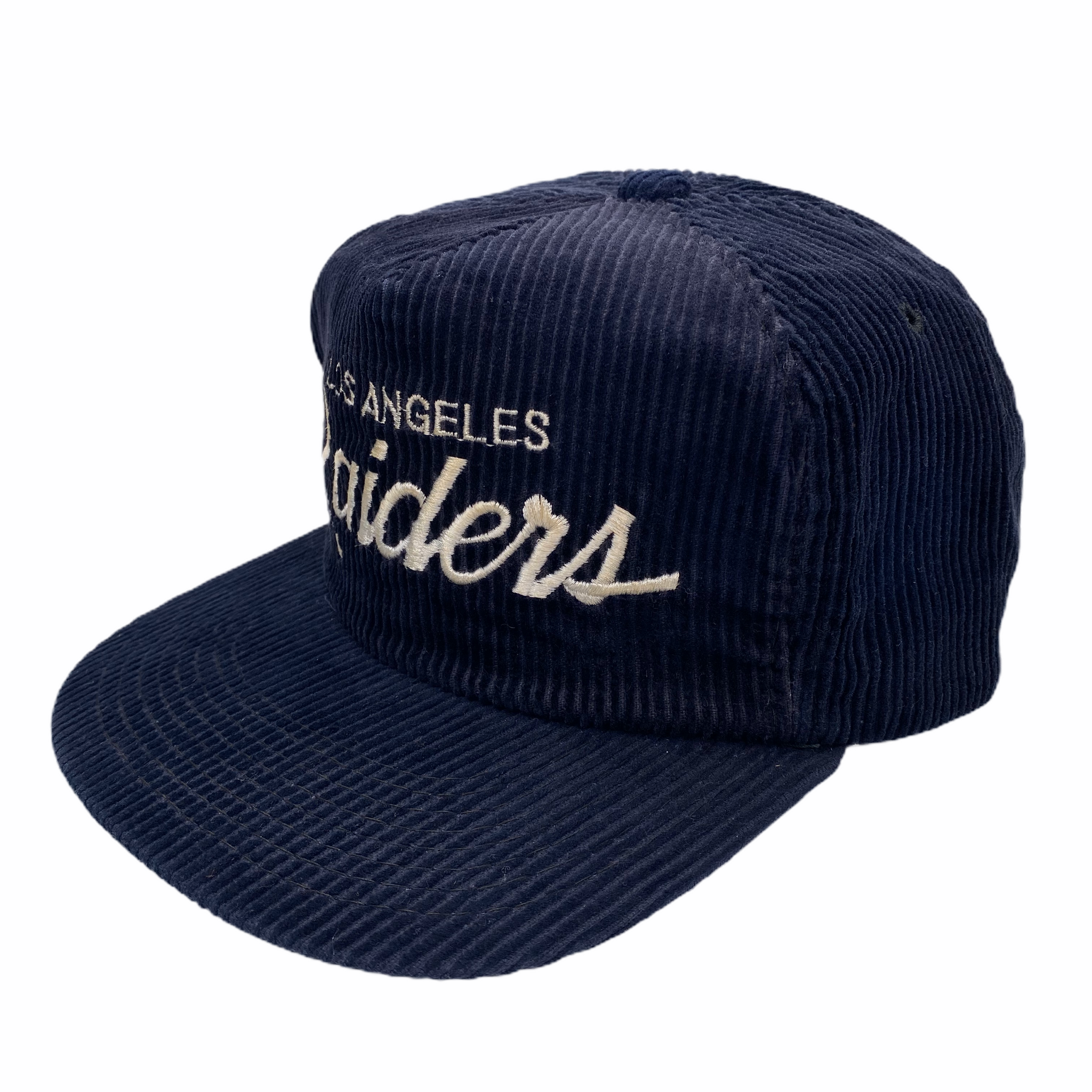 Vintage Los Angeles Raiders Sports Specialties Script Corduroy Hat