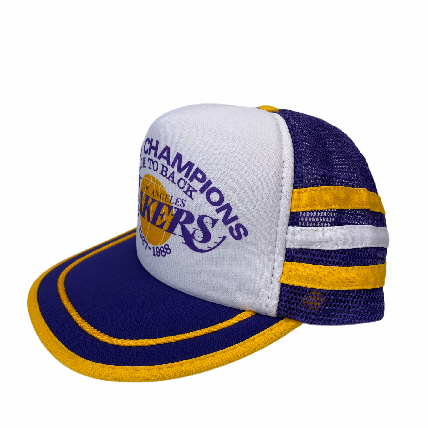 Vintage 1987-1988 Los Angeles Lakers World Champions Three Stripes Hat