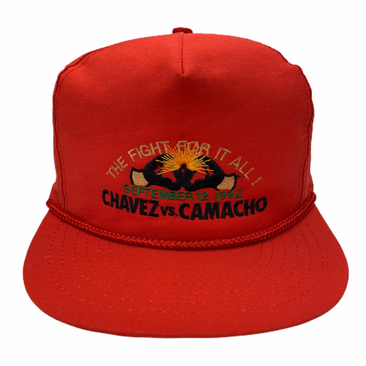 Vintage 1992 Julio Cesar Chavez vs Hector Macho Camacho Boxing Match Hat