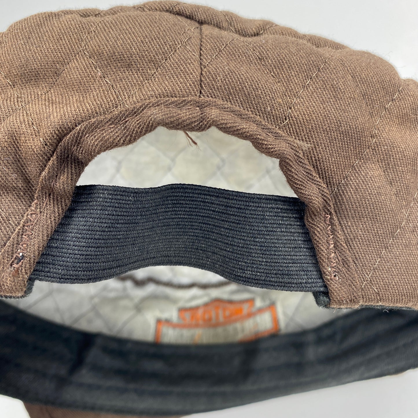 Vintage Harley Davidson Quilted Brown Hat