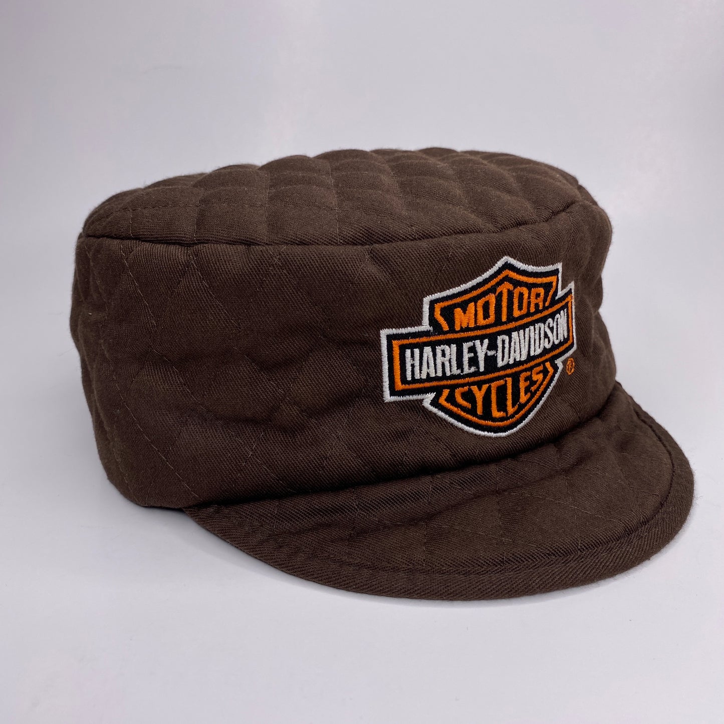 Vintage Harley Davidson Quilted Brown Hat