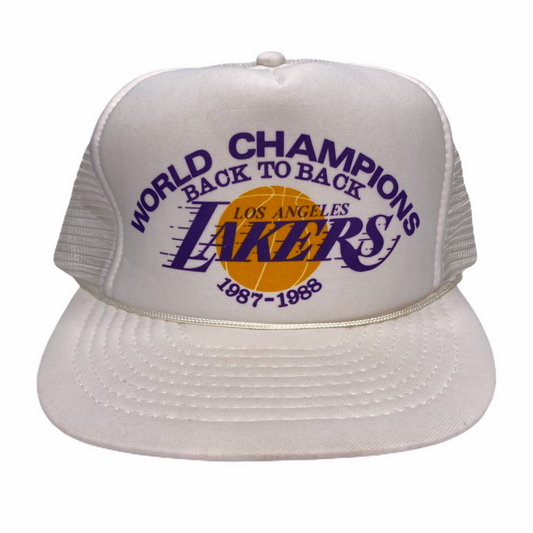 Vintage 1987-1988 Los Angeles Lakers World Champions Hat