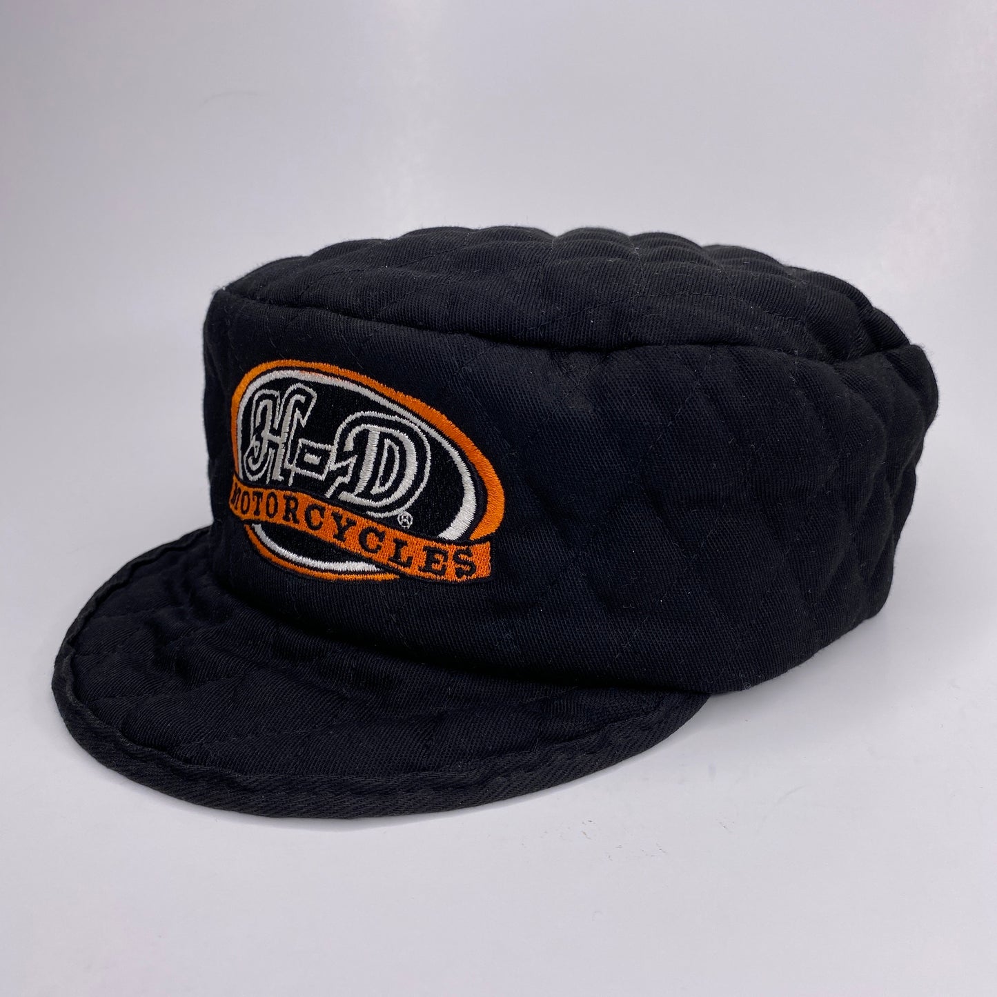 Vintage Harley Davidson Quilted Black Hat