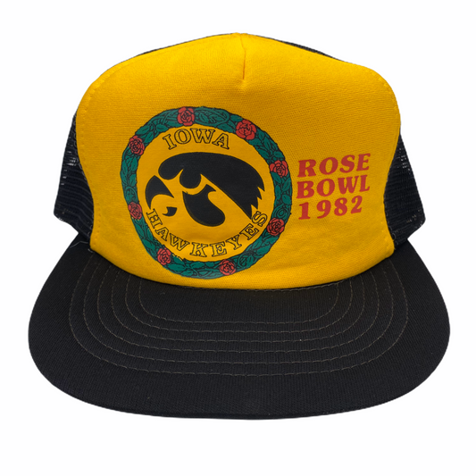 Vintage 80s Iowa Hawkeyes - 1982 Rose Bowl Football Hat