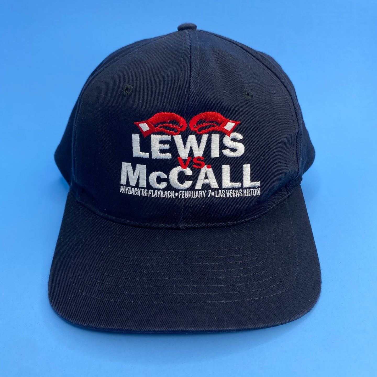 Vintage 90s Lennox Lewis vs Oliver McCall Boxing Fight Hat