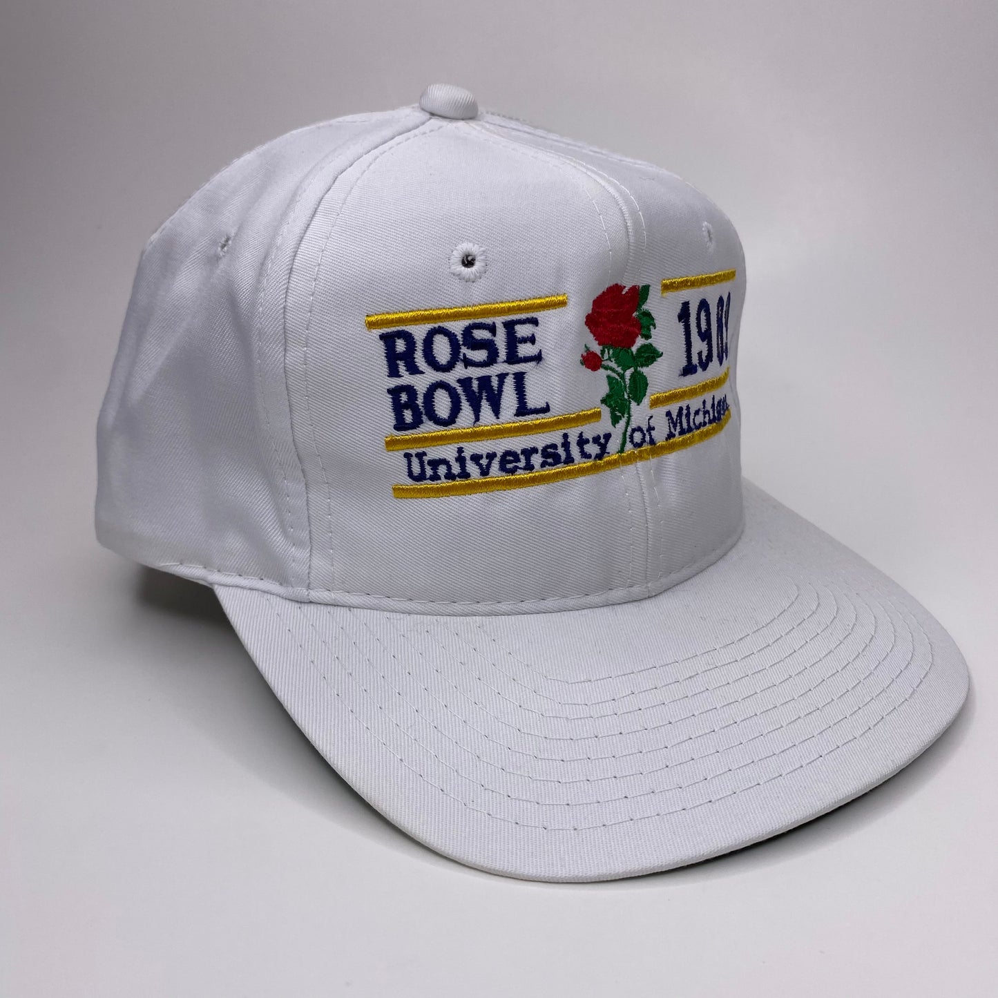 Vintage 80s Michigan Wolverines Rose Bowl Football Hat